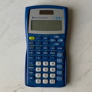 Texas Instruments TI-34 II Blue Calculator